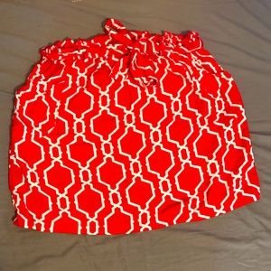 Skirt with POCKETS Medium Red and White Escapada mini skirt